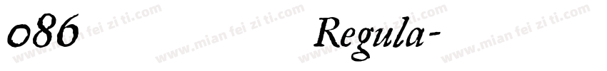 086 上首圆盾体 Regula字体转换